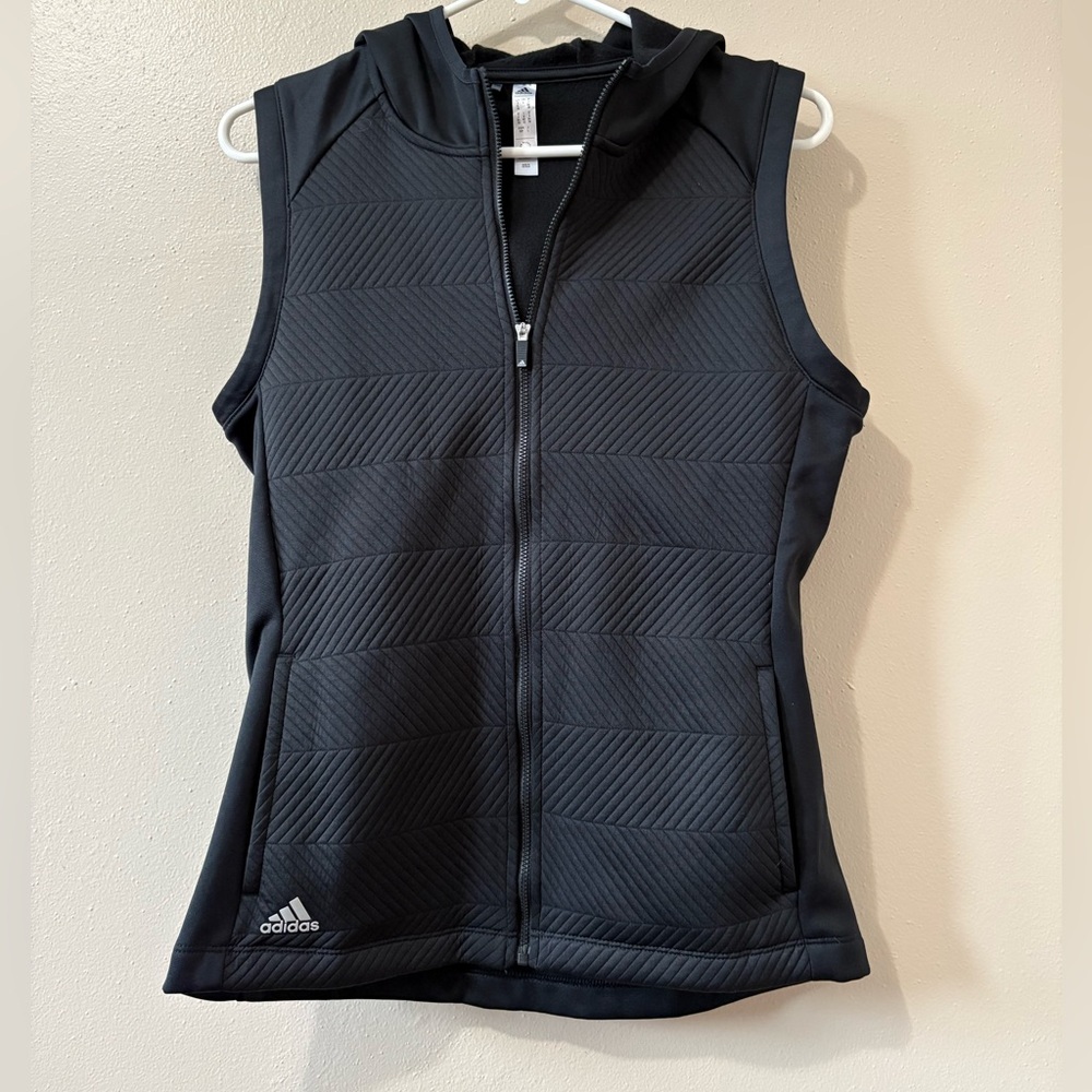Adidas Black COLD.RDY Full Zip hooded Vest Womens size small